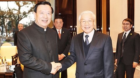 Nguyen Phu Trong rencontre le secrétaire du Comité du PCC de la province de Zhejiang - ảnh 1